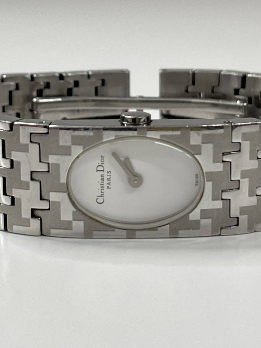 U0390/【中古品】Dior ディオール ミスディオール 腕時計 D70-100 クォーツ ステンレス 白文字盤 バングル レディース ファッション時計の画像4