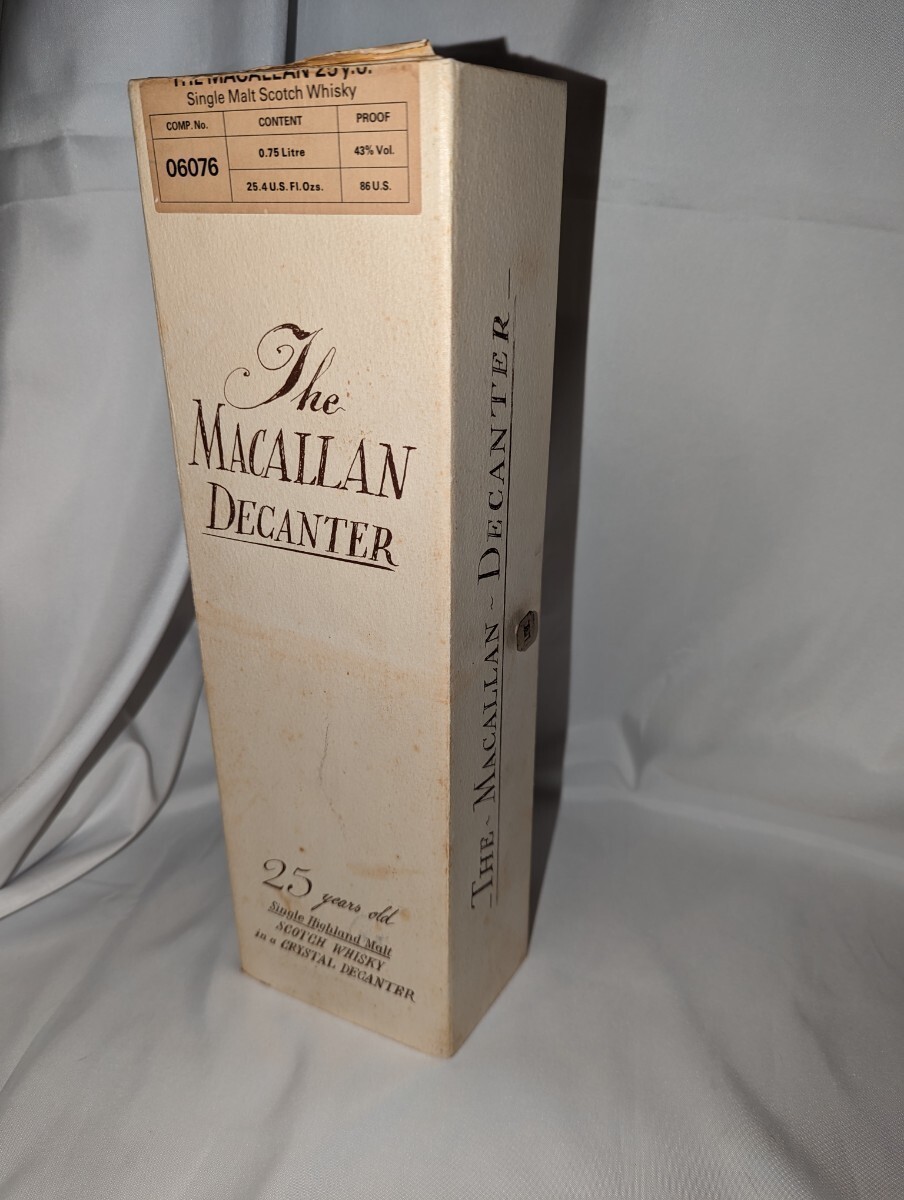 マッカラン 空瓶 1964 クリスタルデカンタ 替栓 箱付 MACALLAN スコッチウイスキー _画像8