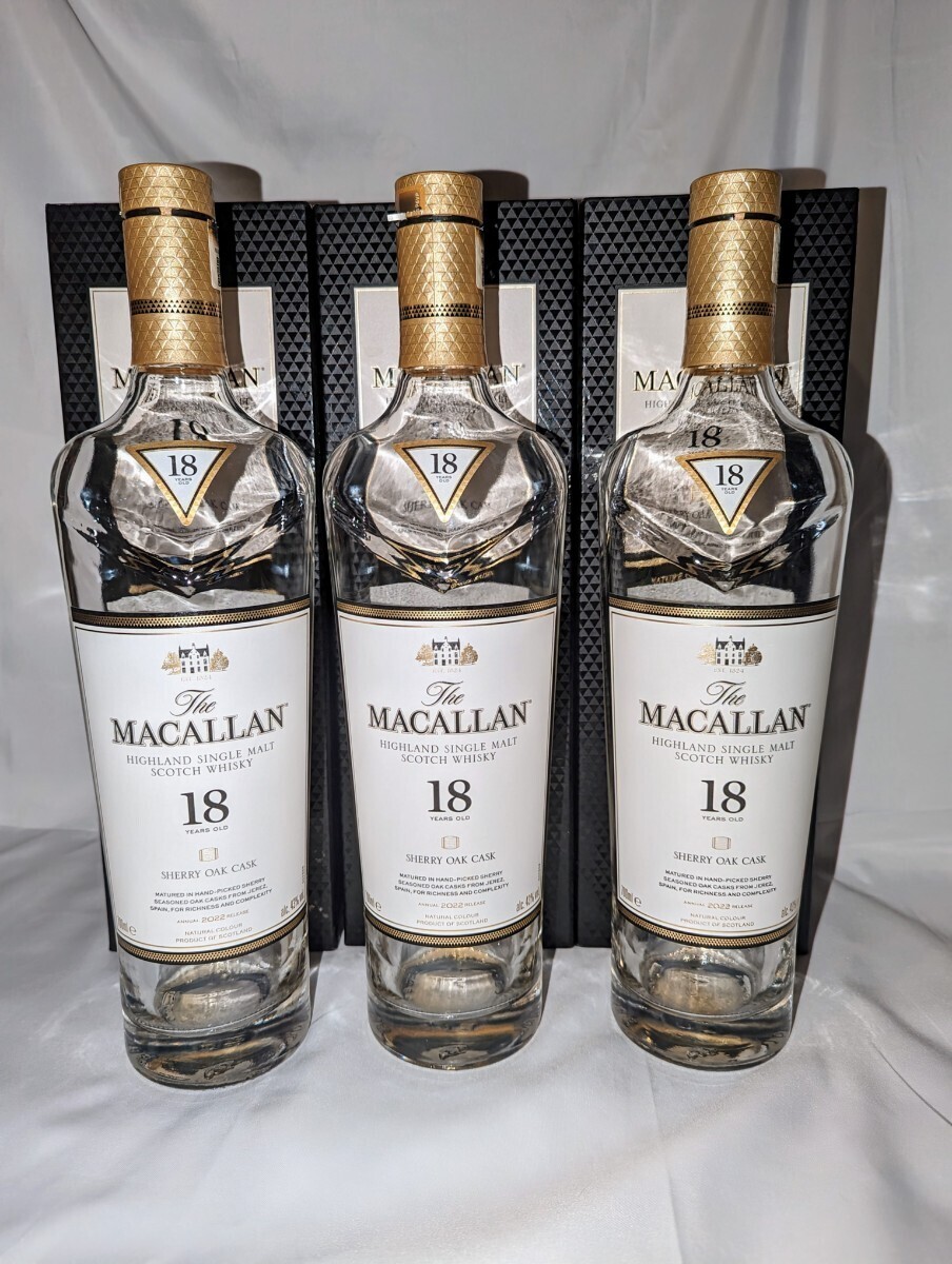 美品　マッカラン 18年 空瓶 ３ 箱付 MACALLAN スコッチウイスキー サントリー_画像1