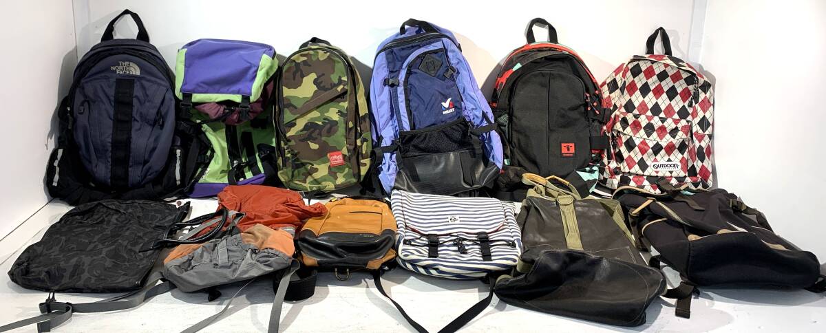 【中古/140】リュック サコッシュ トート 他 THE NORTHFACE CHUMS Manhattan Portage OUT DOOR 他 まとめ セット_画像1