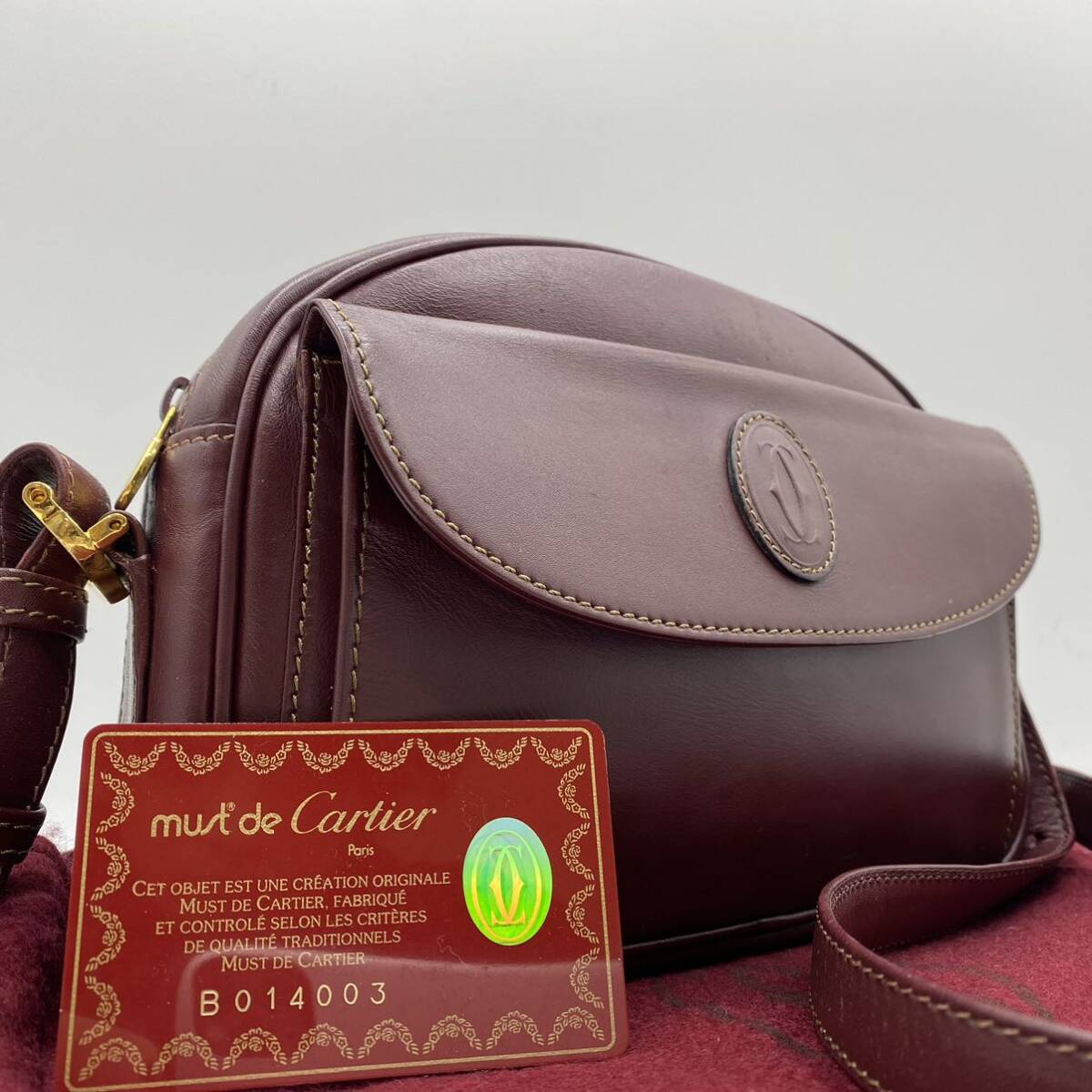 人気商品を激安通販 1円 正規品 極美品 Cartier カルティエ ショルダー