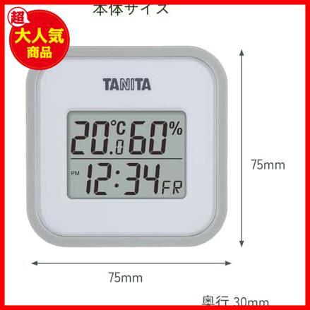 ★1)小型/シンプル/グレー★ () 温湿度計 時計 カレンダー 温度 湿度 デジタル 壁掛け 卓上 マグネット グレー TT-558 GY_画像6