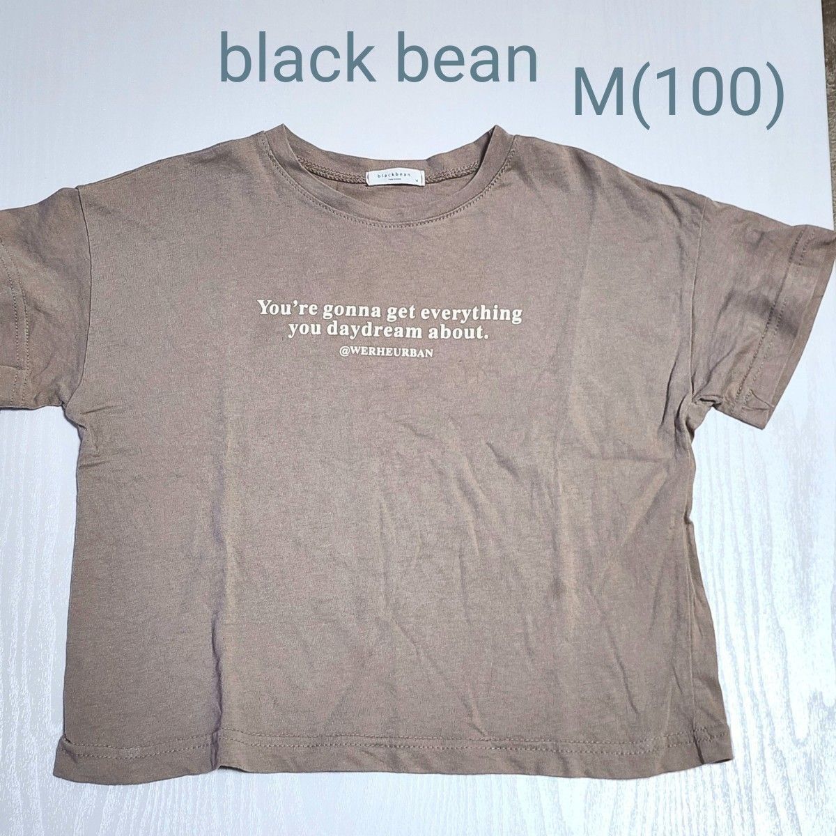 black bean M 100size  半袖 Tシャツ 韓国ブランド服 子供服 保育園着 