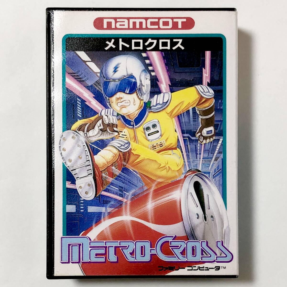 ファミコン メトロクロス 箱説付き 痛みあり 動作確認済み ナムコ レトロゲーム Nintendo Famicom Metro Cross CIB Tested Namco Namcot_画像2