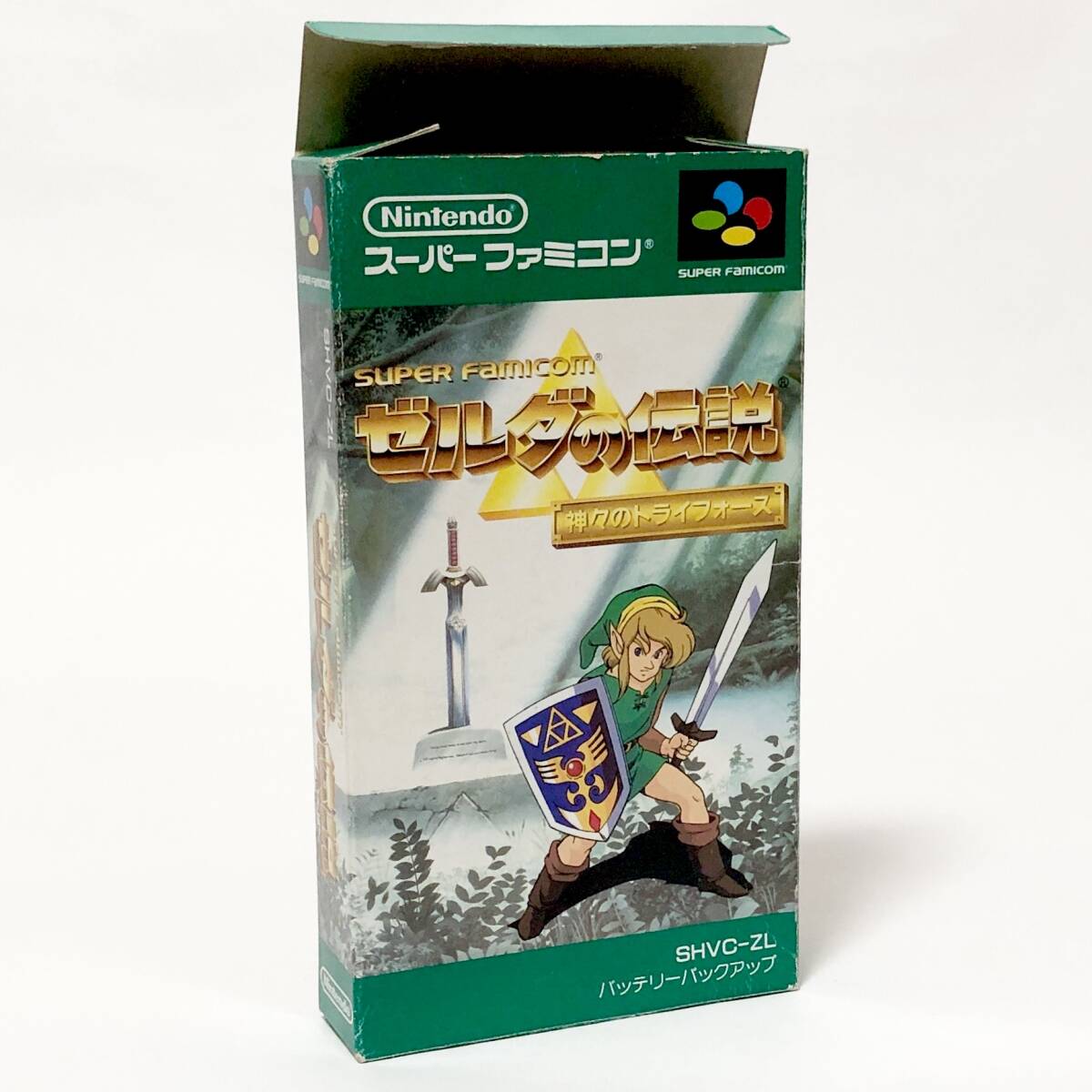 スーパーファミコン ゼルダの伝説 神々のトライフォース 箱説付き 痛みあり 任天堂 Nintendo Super Famicom The Legend of Zelda Tested_画像2