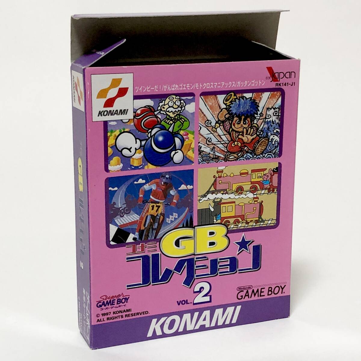 ゲームボーイ コナミ GBコレクション Vol.2 箱説付き 痛みあり 動作確認済み Nintendo GameBoy Konami GB Collection Vol.2 CIB Tested_画像2