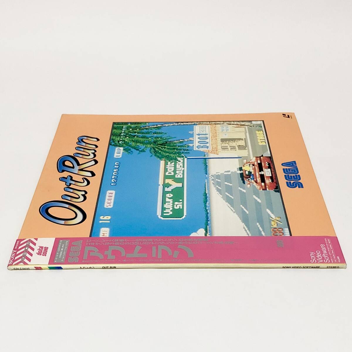 LD レーザーディスク アウトラン 帯付き 痛みあり セガ ソニービデオソフトウェア LaserDisc OutRun Sega Sony Video Softwareの画像3