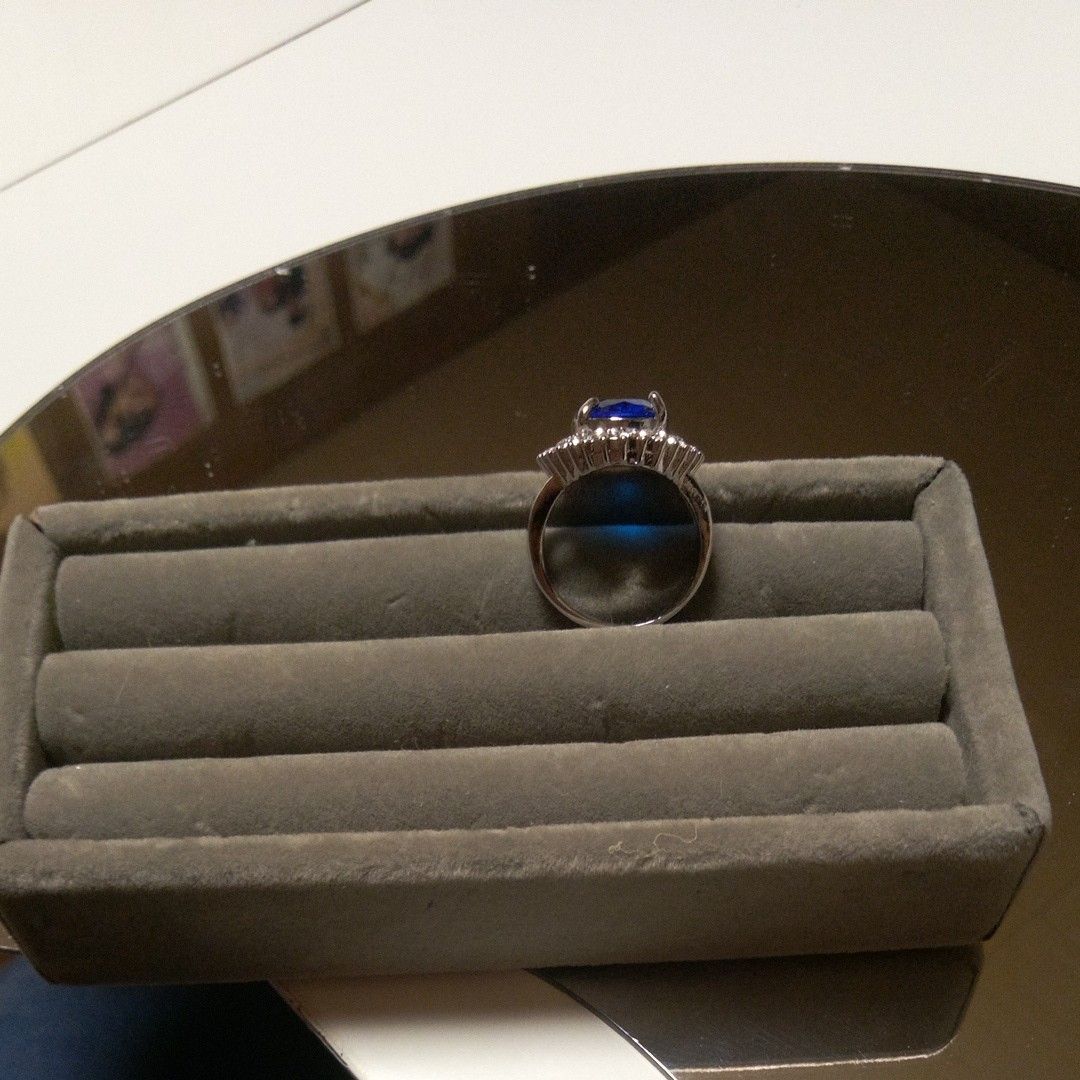 タンザナイト指輪 リングUS6号、日本の11~12号。ゴージャスなブランド天然宝石タンザナイト銀925スターリング。新品未使用。