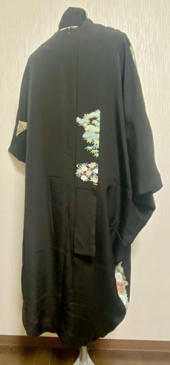  half-price [..... tomesode dress ]... party Mai pcs black formal excellent article silk tomesode .. free size ( kimono kimono remake small sleeve )