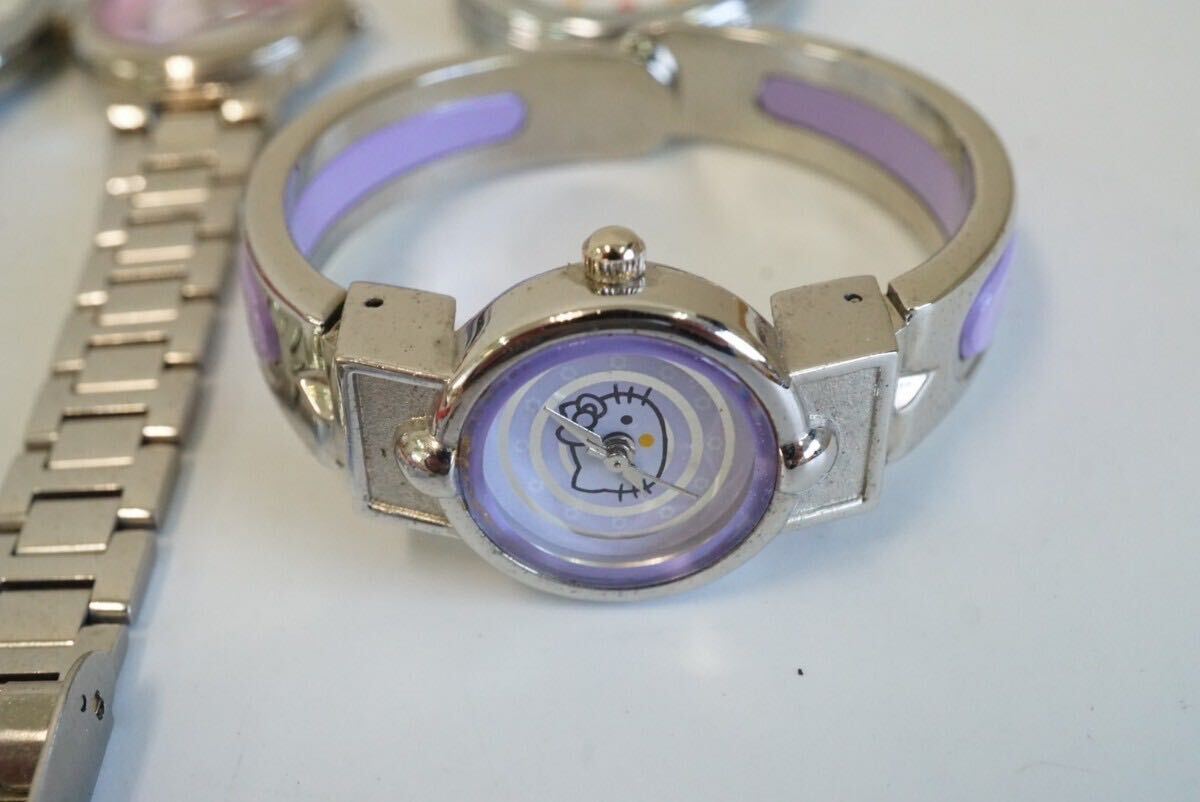 F224 HELLO KITTY/ハローキティ 腕時計 懐中時計 9点セット クォーツ アクセサリー 大量 まとめて おまとめ まとめ売り 不動品の画像6