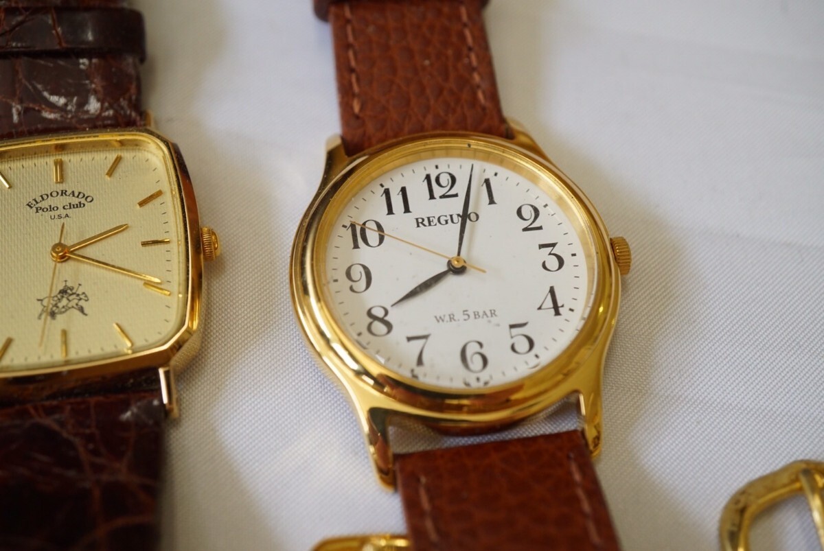 F299 ゴールドカラー 腕時計 10点セット メンズ レディース アクセサリー クォーツ 大量 まとめて おまとめ まとめ売り 不動品 の画像4