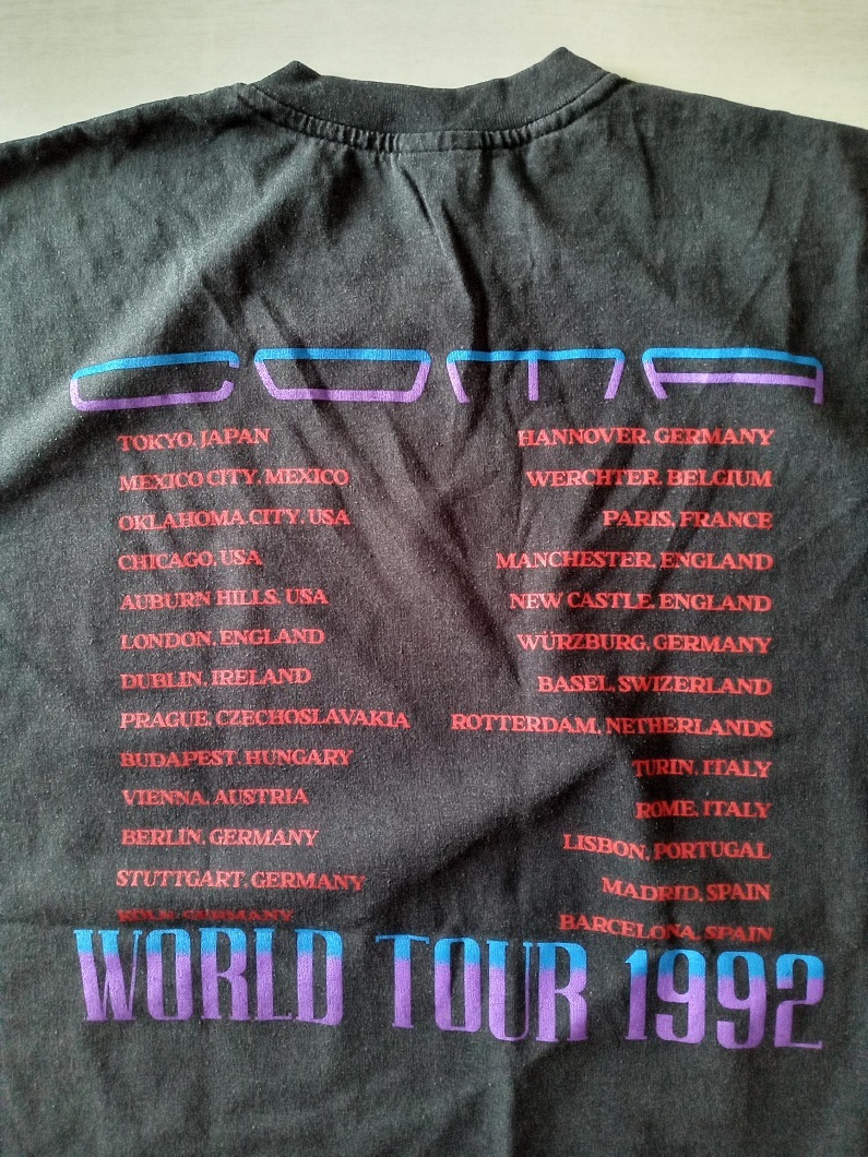★［ XL ］「 Guns N' Roses ガンズアンドローゼズ ◇ 1992 coma world tour バンド ビンテージスタイル プリントTシャツ (*BIO) 」新品の画像5