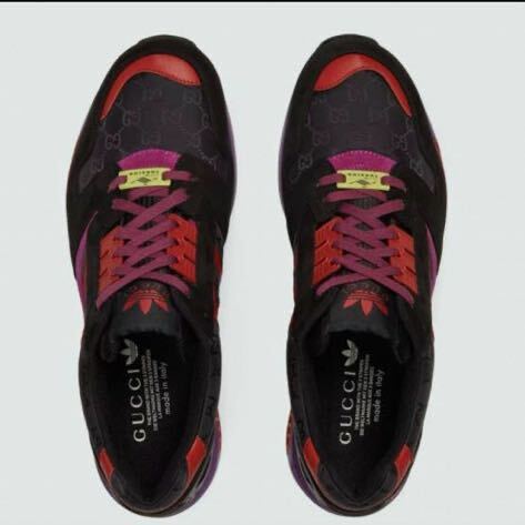 adidas×GUCCI コラボ ZX8000 スニーカー ブラック 9ハーフ adidas×GUCCI コラボ ZX8000 スニーカー ブラック 9ハーフ