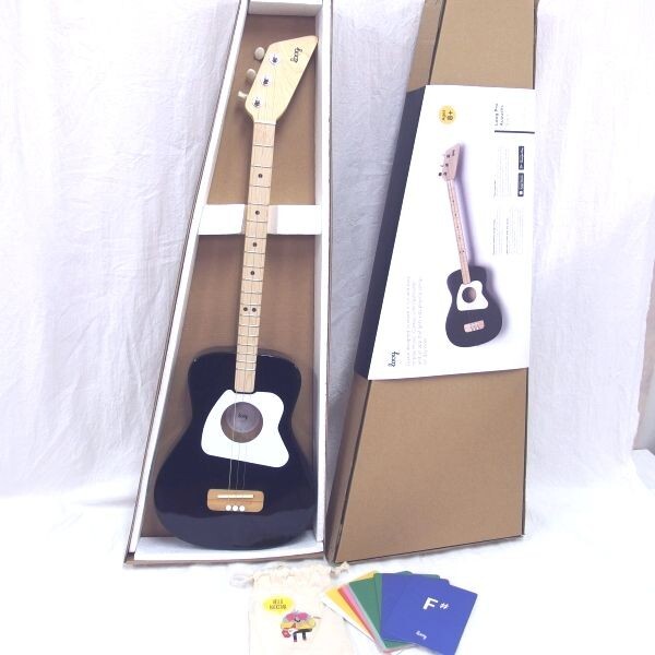 【美品】Loog/ルーグ Pro Acoustic Black 子供向け 3弦 アコースティックギター 元箱付き/120サイズ