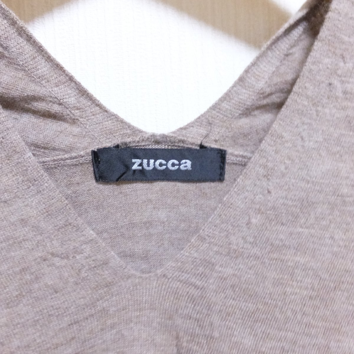 s630　zucca　ズッカ　ベージュ　カットソー　ニット　七分袖 【メ便】_画像3