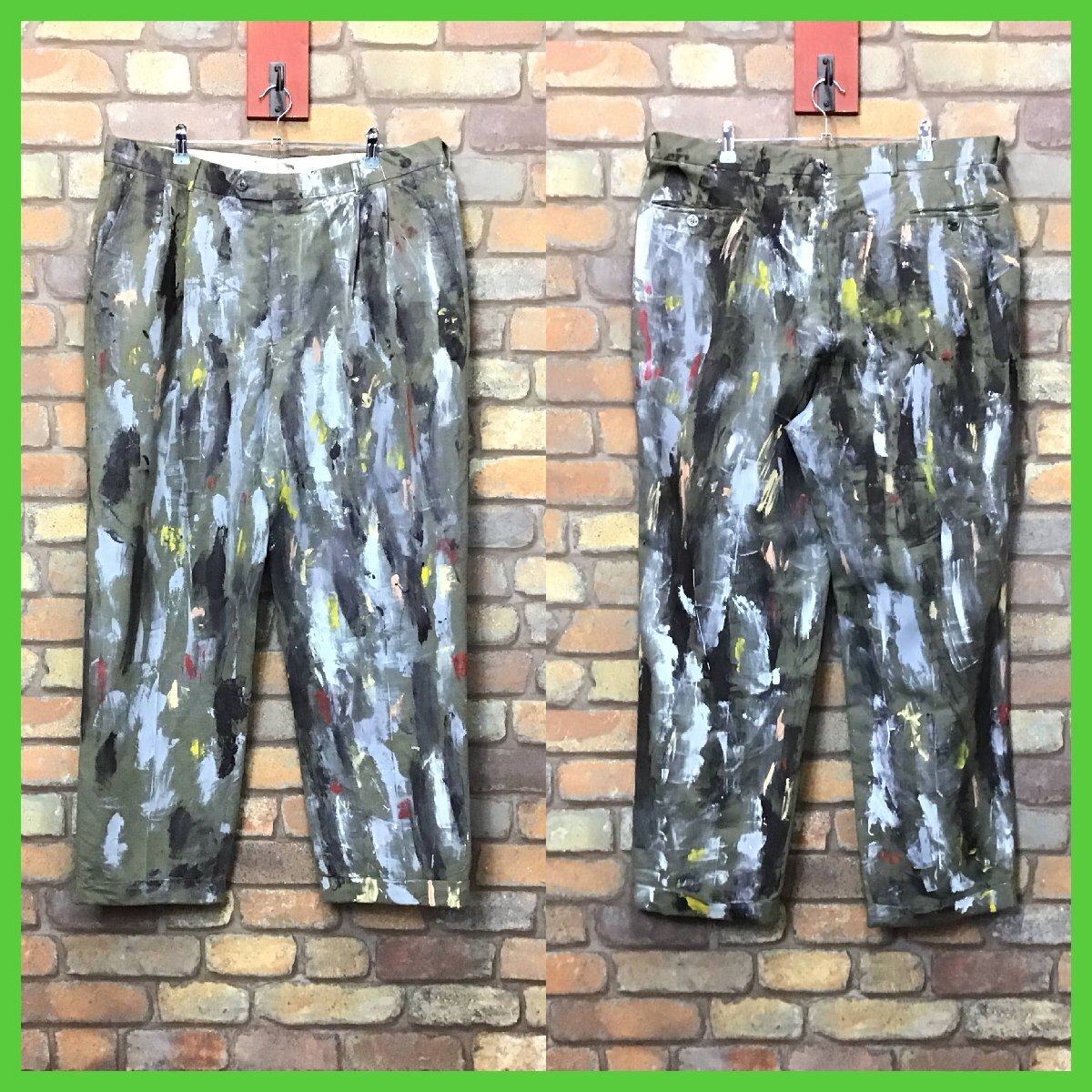 RE1-012【Painting Pants】USA古着【BALLIN】ペンキ汚れ ワイド ボロパンツ【W38 メンズ XL】ペインターパンツ ワーク ダボパン VINTAGE_画像7