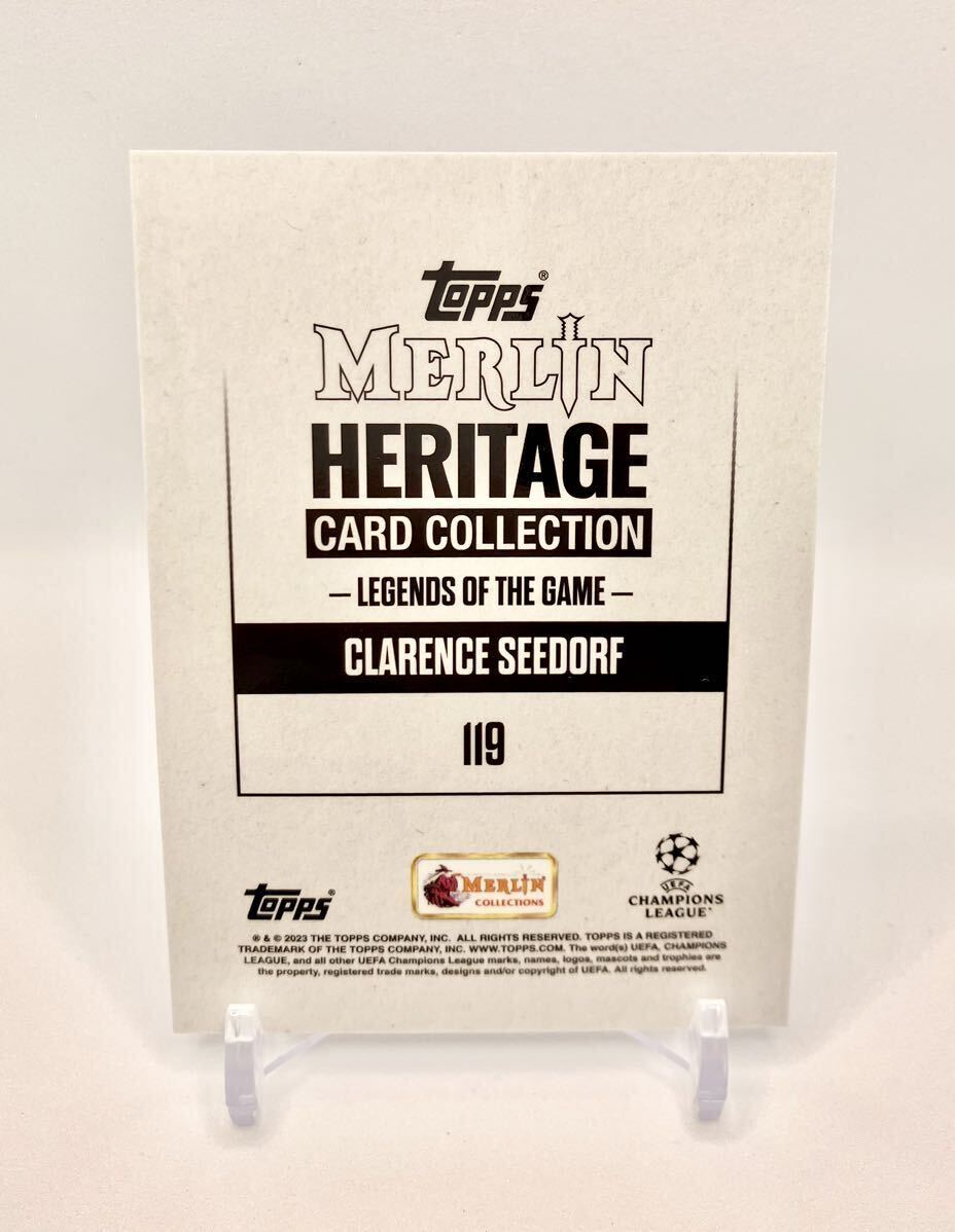 【99枚限定】セードルフ 2023-24 Topps Merlin Heritage CLARENCE SEEDORF Legends Of The Game soccer auto 直筆サインの画像2