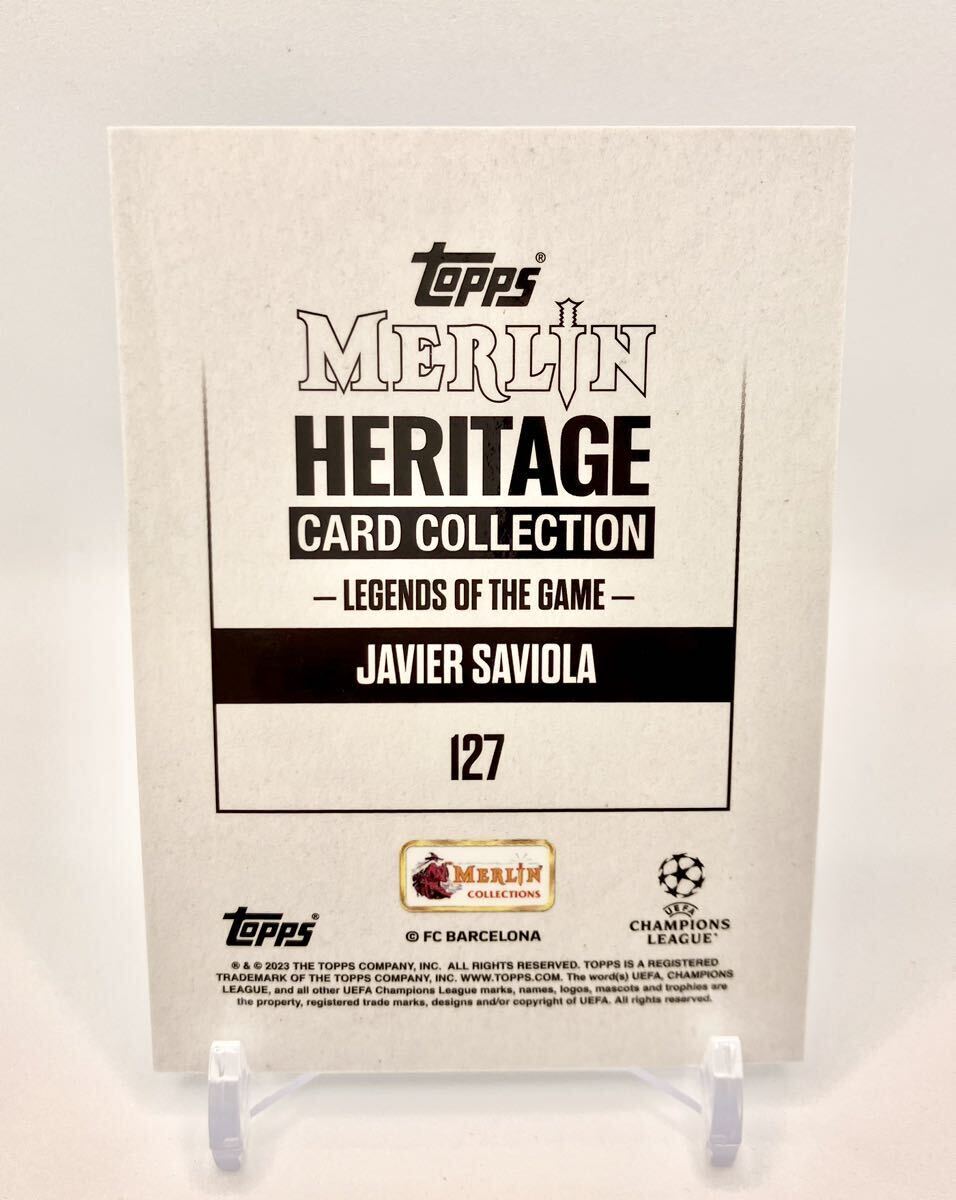 【25枚限定】サビオラ TOPPS MERLIN HERITAGE 2023/24 JAVIER SAVIOLA soccer AUTO BARCELONA 直筆サインの画像2