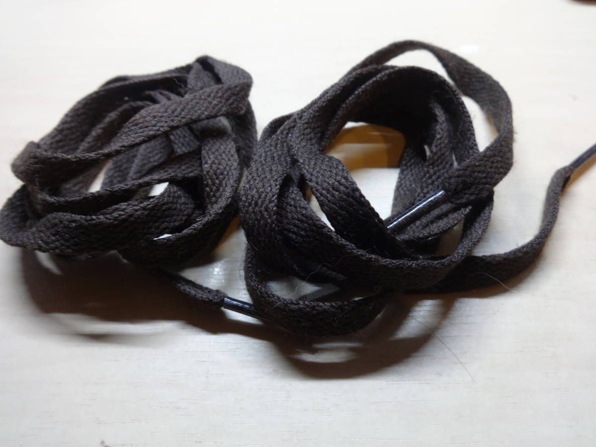 [122cm×8.] dark brown flat cord / semi dress, Beck man etc.. dress shoes ./ postage Y220 / 122cm×8.