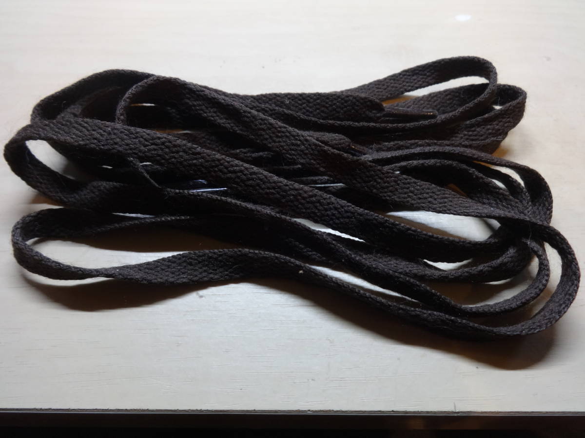 [122cm×8.] dark brown flat cord / semi dress, Beck man etc.. dress shoes ./ postage Y220 / 122cm×8.