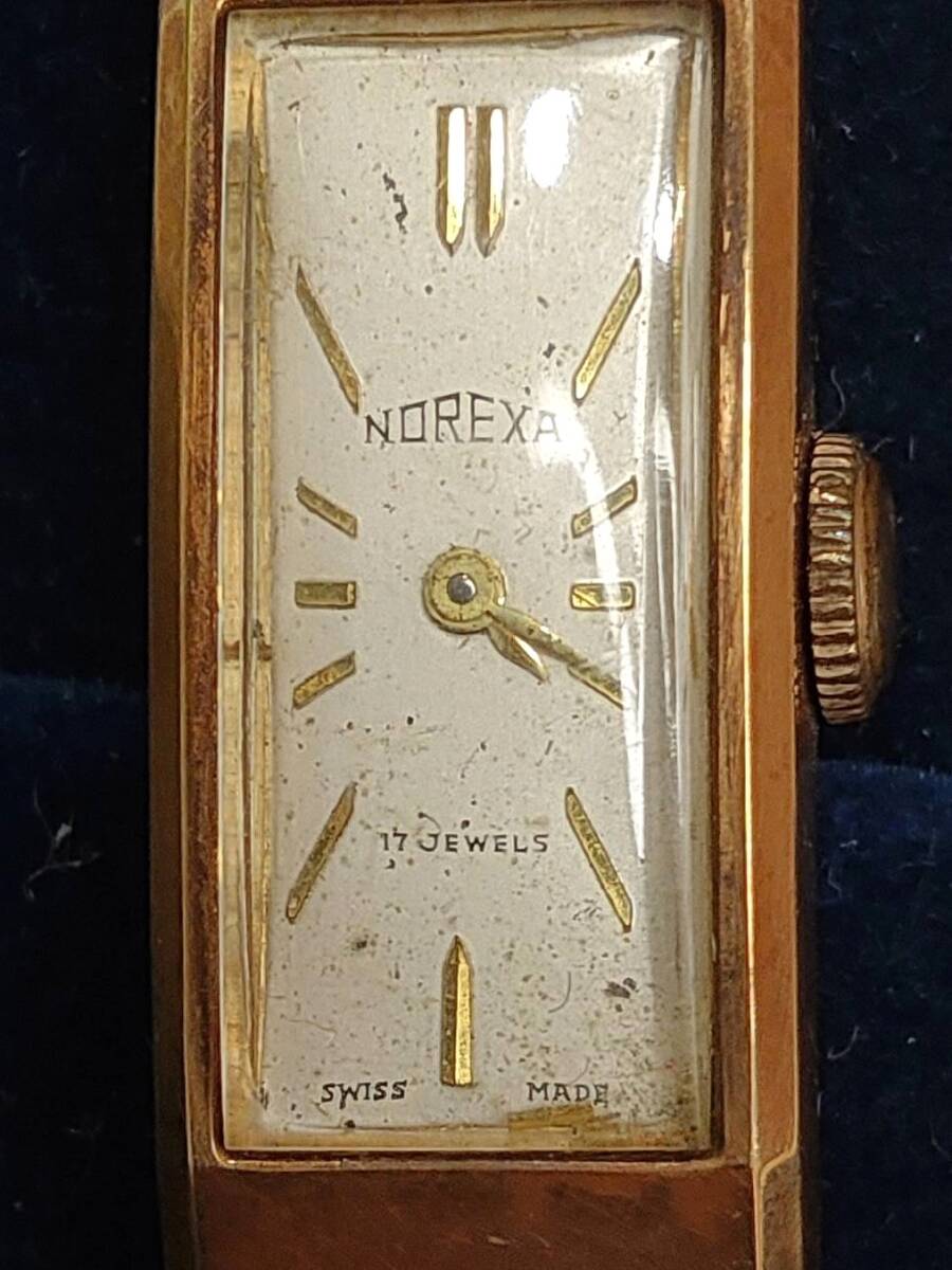 1円スタート NOREXA ノレクサ 腕時計 金無垢　k18 18k 750 手巻き レディース腕時計 ウォッチ_画像3