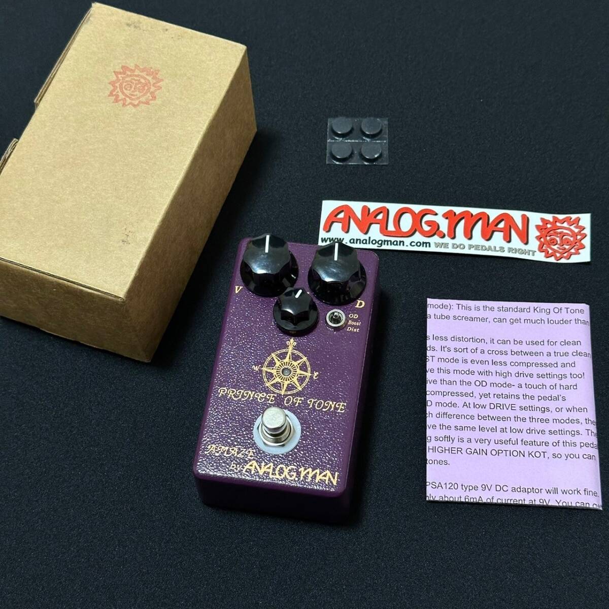 ★1円スタート★美品★Analogman Prince of Tone Overdrive Distortion アナログマン プリンスオブトーン オーバードライブの画像1