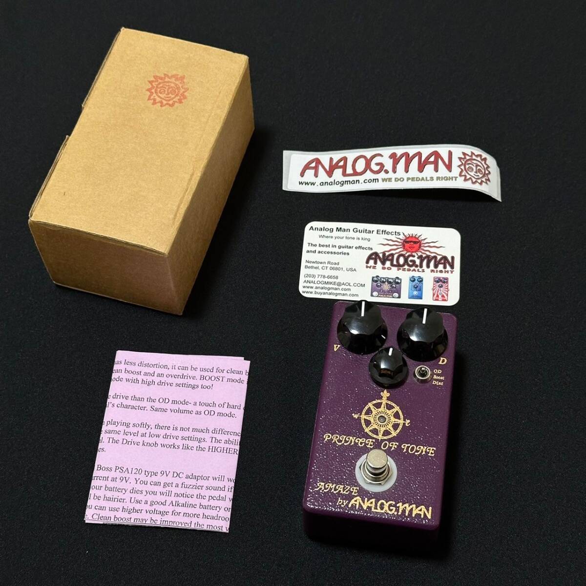 ★1円スタート★ Analogman Prince of Tone Overdrive Distortion アナログマン プリンスオブトーン オーバードライブ ディストーションの画像1