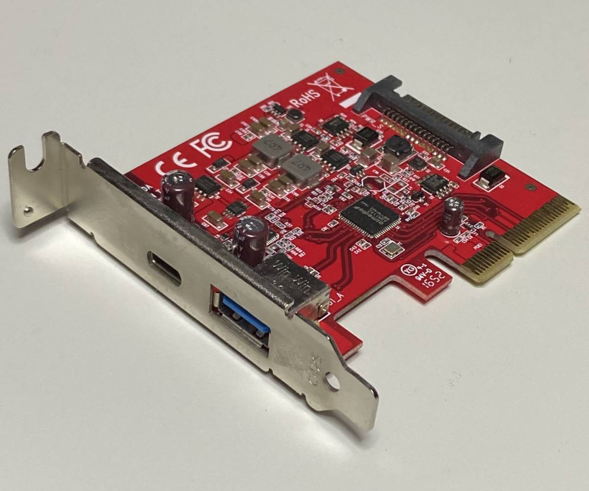 [ б/у ]PCIE USB изменение карта USB3.1 Type-A & Type-C трос ro файл соответствует / PCIE4X EPSON MR4700E..D138-10A