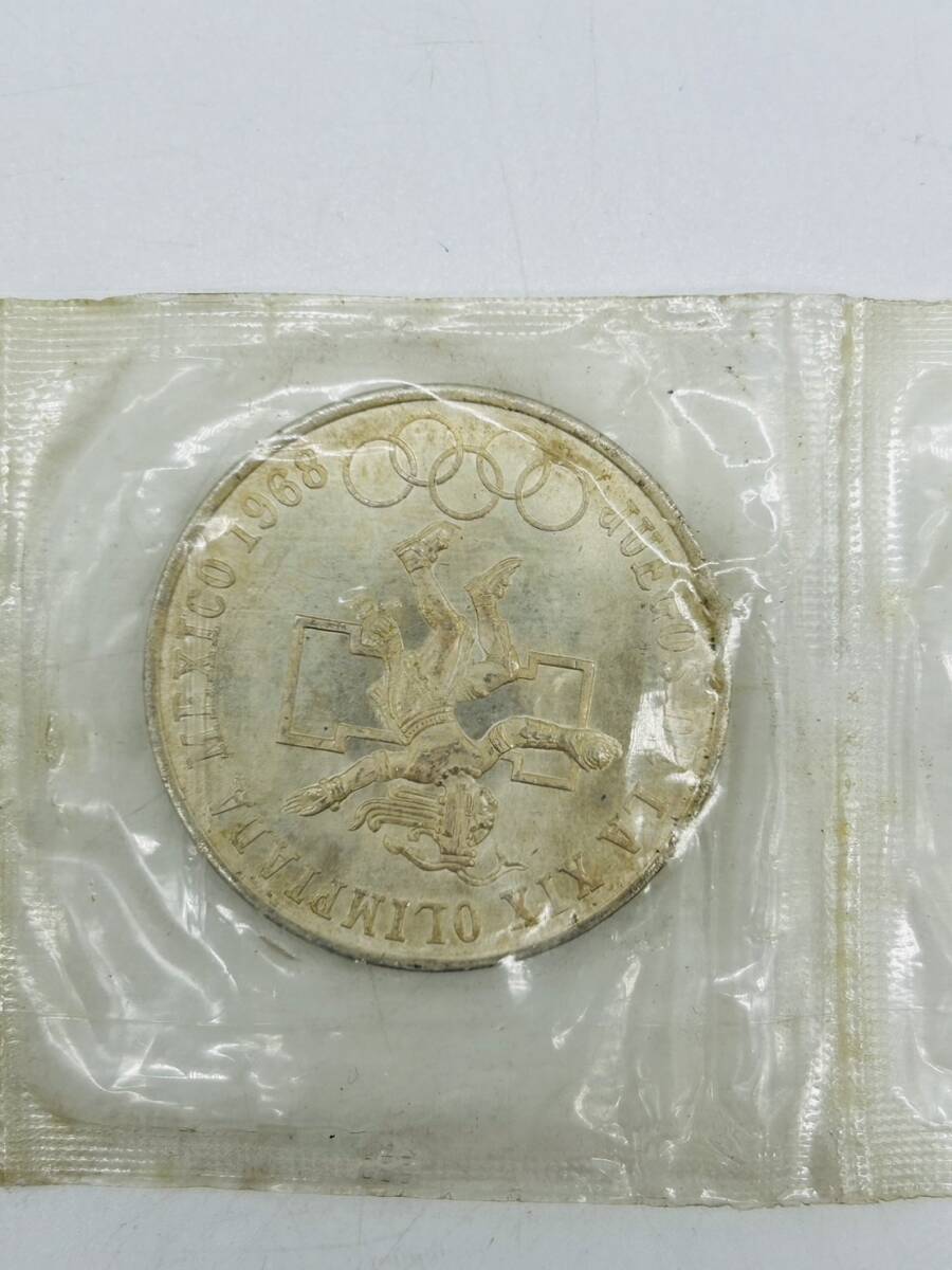 【OP-12726TR】1円スタート メキシコオリンピック 記念硬貨 25ペソ銀貨 5枚セット 記念コイン 1968年 オリンピック 海外硬貨 アンティーク_画像5
