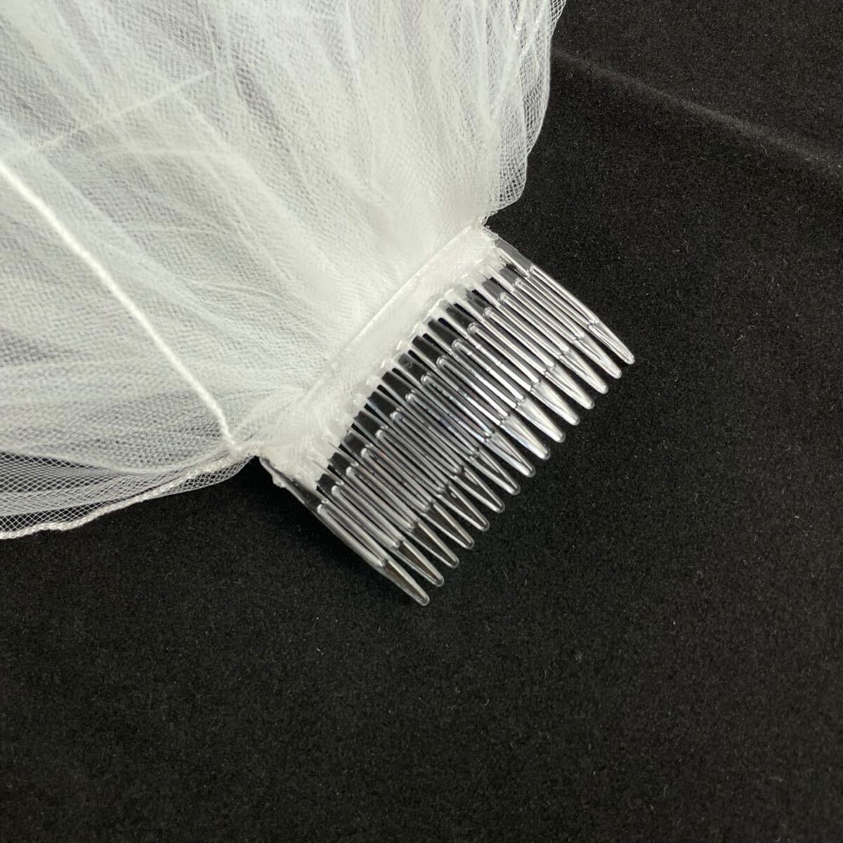  wedding veil long type simple veil down possible comb attaching 2 layer type 