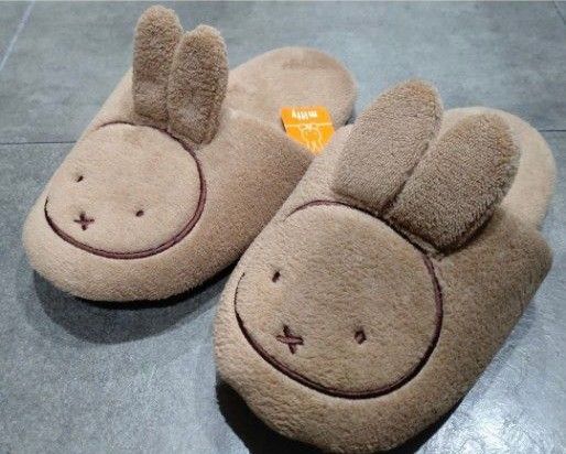 ミッフィー　スリッパ　ルームシューズ　ベージュ　もこもこ　23-25cm 　Miffy