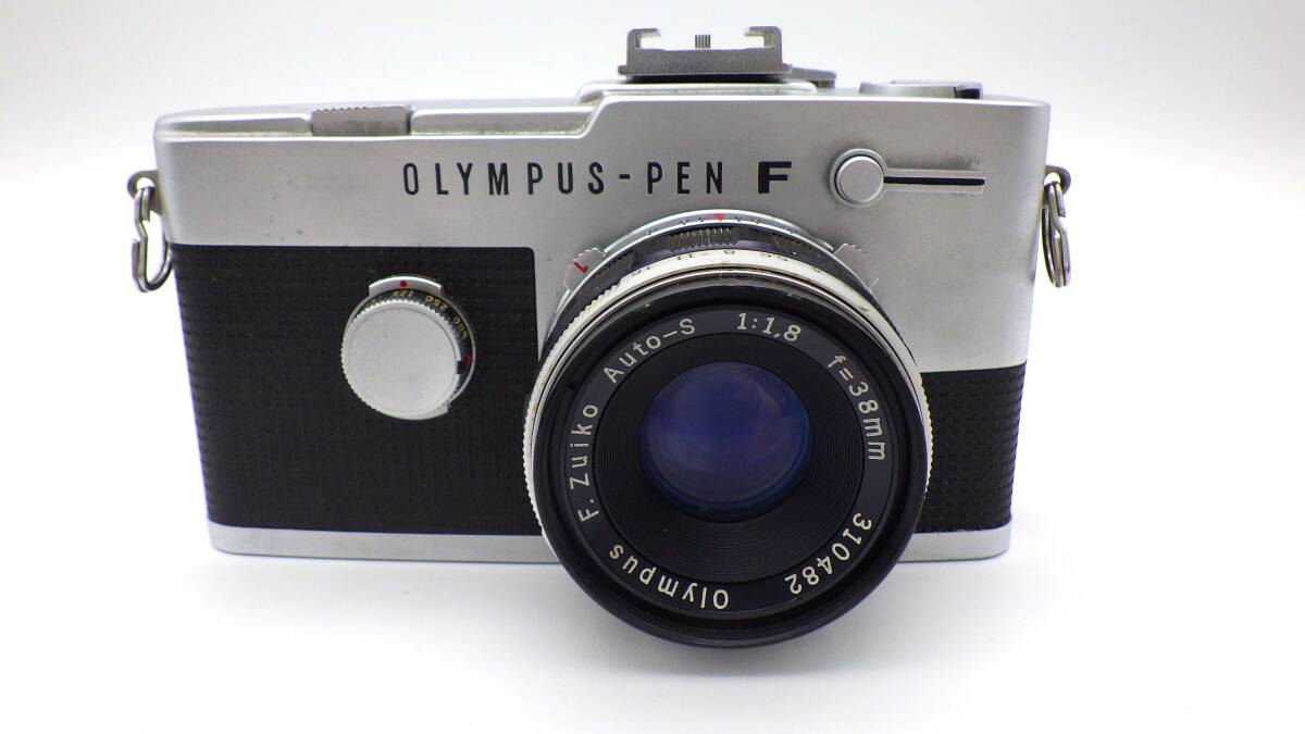 【ジャンク品】 OLYMPUS オリンパス PEN-FV Zuiko Auto-S 38mm f1.8/E-Zuiko Auto-T 150mm f4 レンズ付き フィルムカメラ MF一眼レフ_画像2