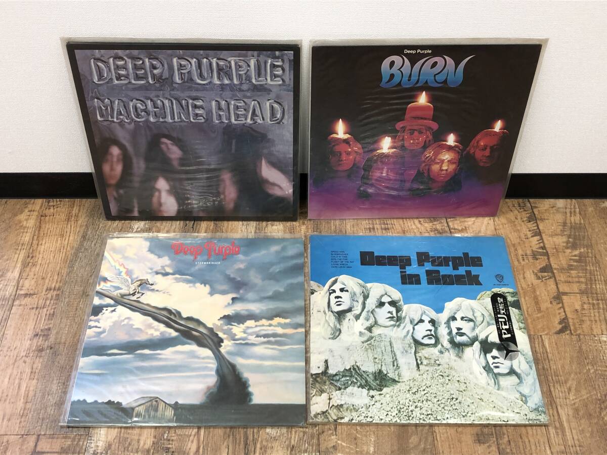 《6361》Deep Purple ディープパープル レコード 4枚セット / STORMBRINGER ・ MACHINE HEAD ・ BURN 他 /_画像1