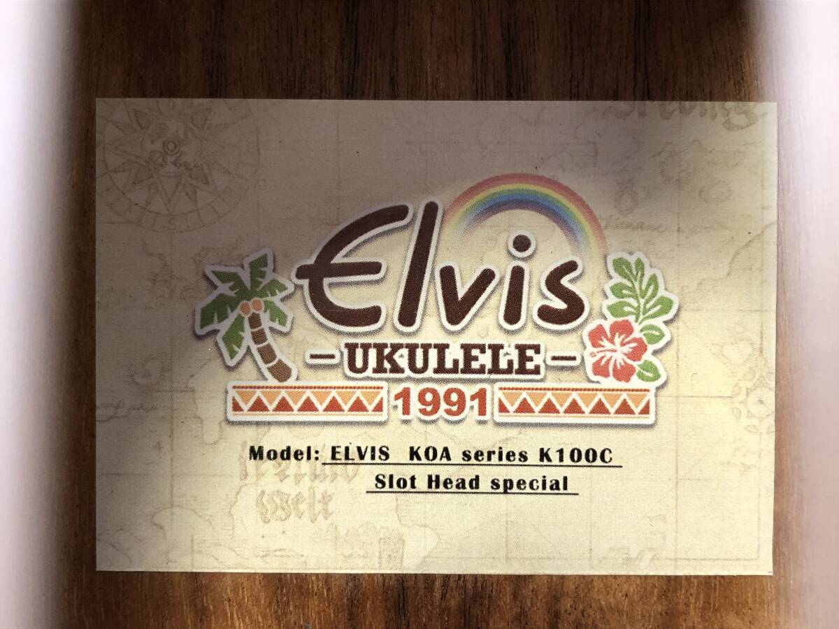 《6416》美品 Elvis ウクレレ 1991 エルビス K100C 弦楽器 ソフトケース付_画像10