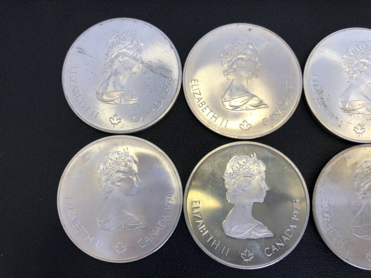 《世界の銀貨コレクション》カナダ 1976年 モントリオール銀貨 5ドル x 8枚 総重量：194.1g_画像2