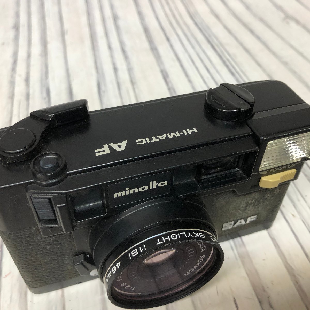 m001 J MINOLTA ミノルタ フィルムカメラ HI MATIC AF レンズ 1:2.8 ｆ=38mm 現状品の画像3