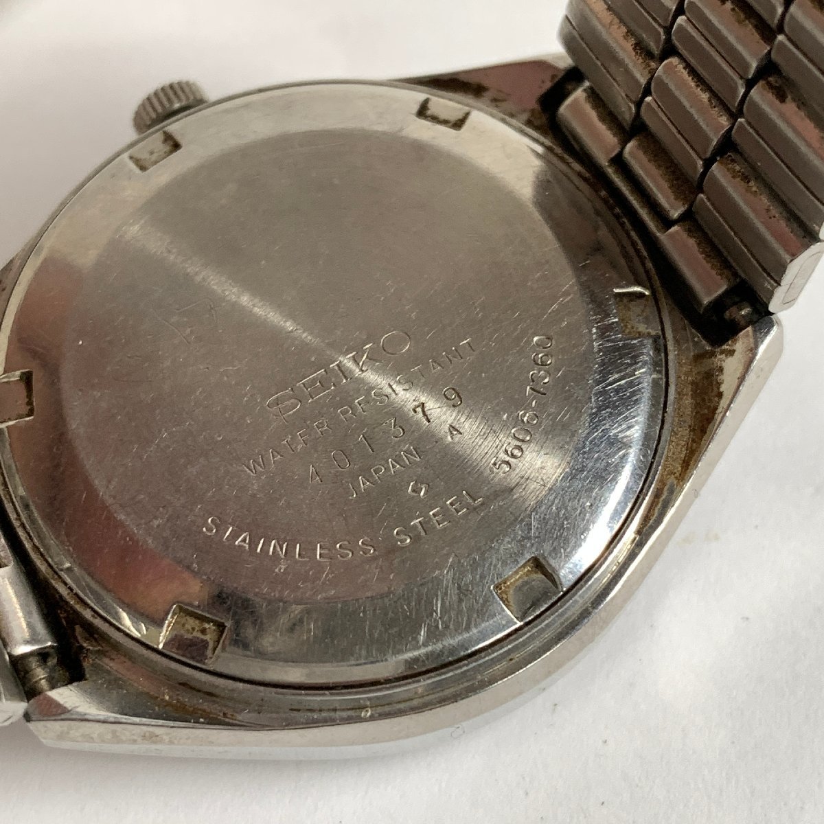 f001 Z4 セイコー ロードマチック 5606-7360 メンズ 自動巻き 腕時計 デイデイト 25石 カットガラス 稼働品 現状_画像7