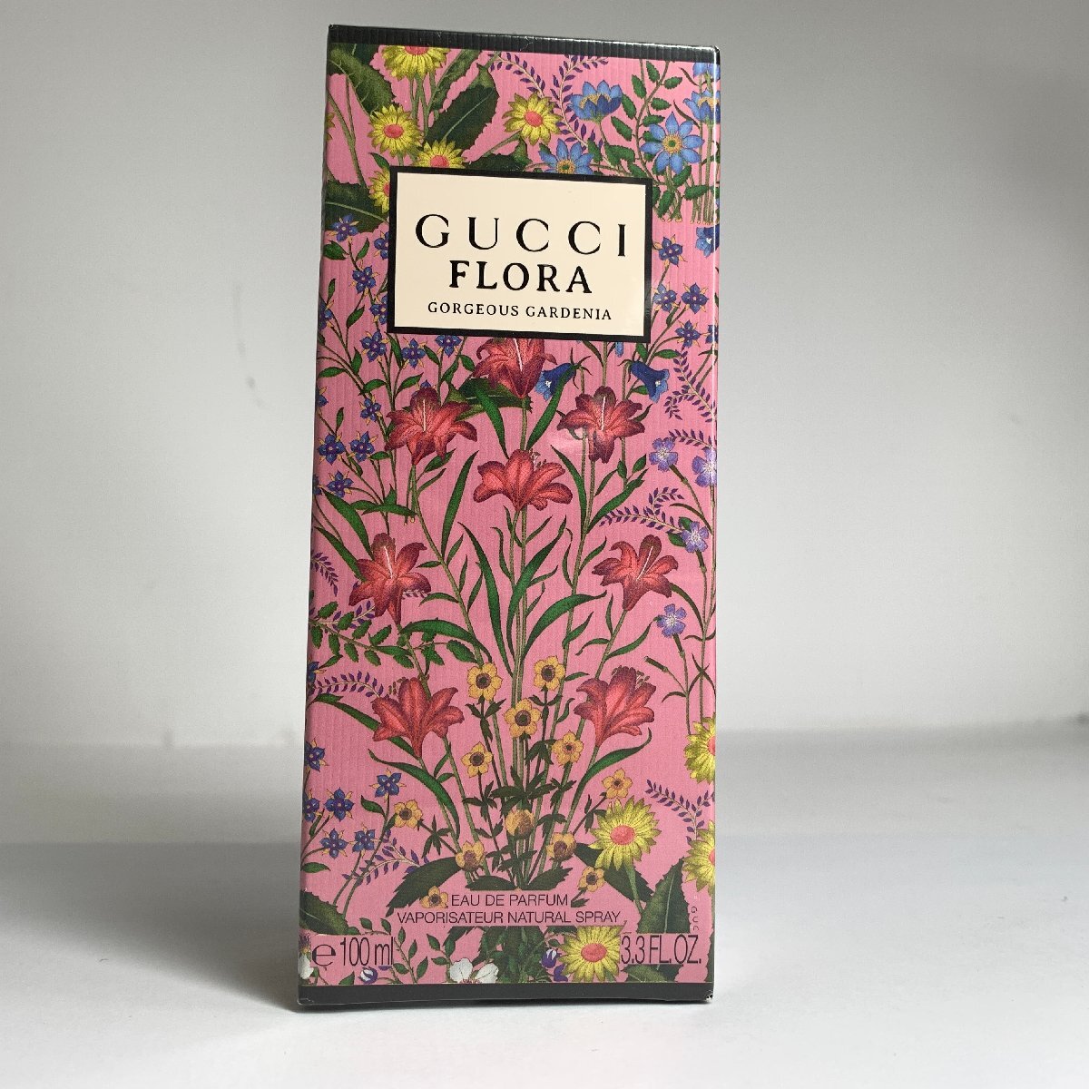 f001 B GUCCI グッチ 香水 FLORA GORGEOUS GARDENIA 100ml フローラ EDP ゴージャス ガーデニア 未開封品_画像1