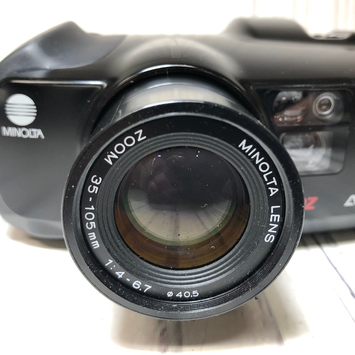 m001 J(60) MINOLTA ミノルタ APZ APEX105 コンパクトフィルムカメラ 35-105mm 1：4-6.7 通電確認 現状渡し エイペックス_画像2