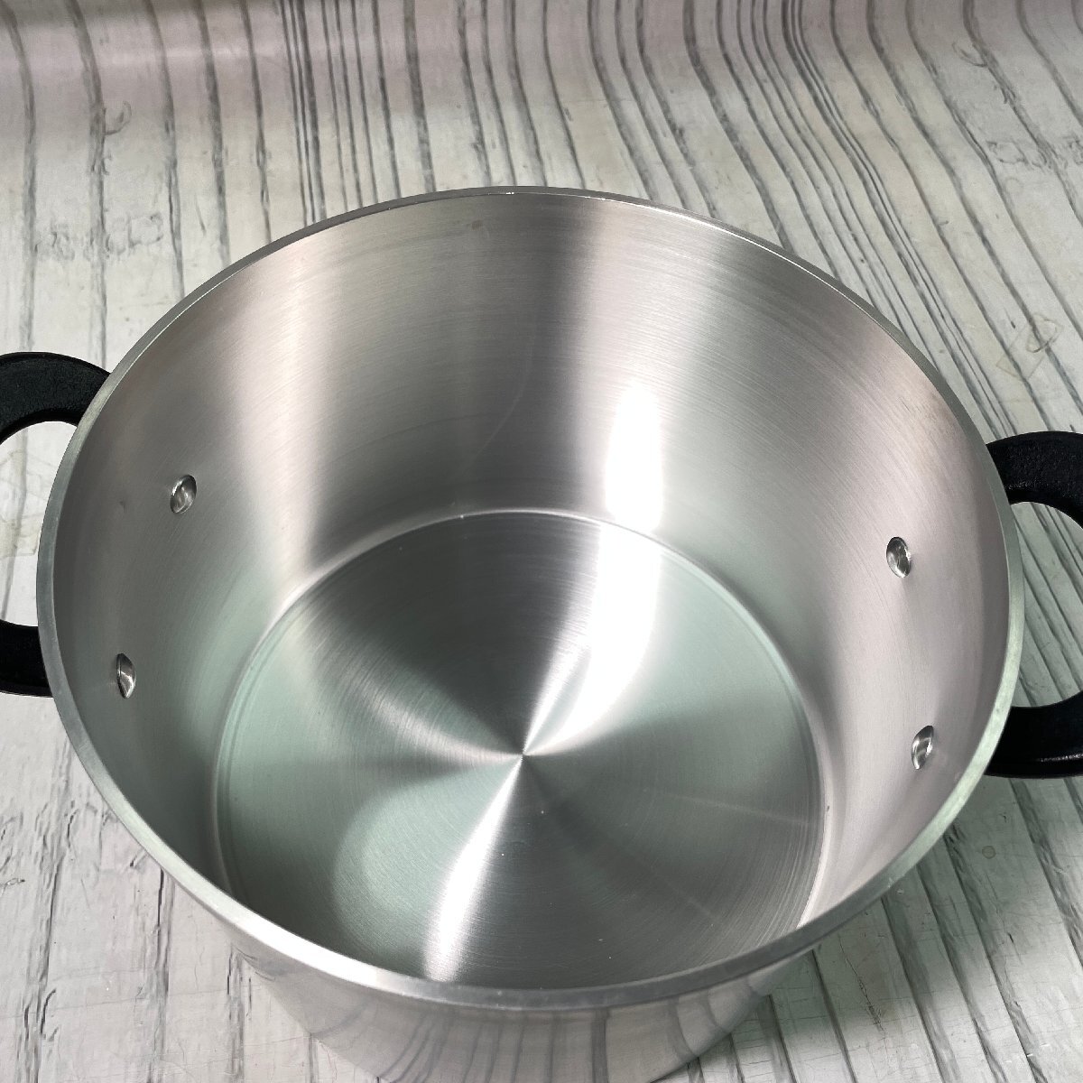 m002 A1 保管品 島本製作所 シチューパン 22cm 両手鍋 容量 6.0L アルミニウム SHIMAMOTO STEW PAN 調理器具_画像7