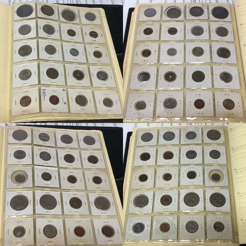 m001 B 日本の古銭 貨幣 外貨 大量まとめ 104枚 コインアルバム 50銭銀貨 日本ペルー修好100周年記念 100ソル銀貨 天保通宝 明命通寶_画像7