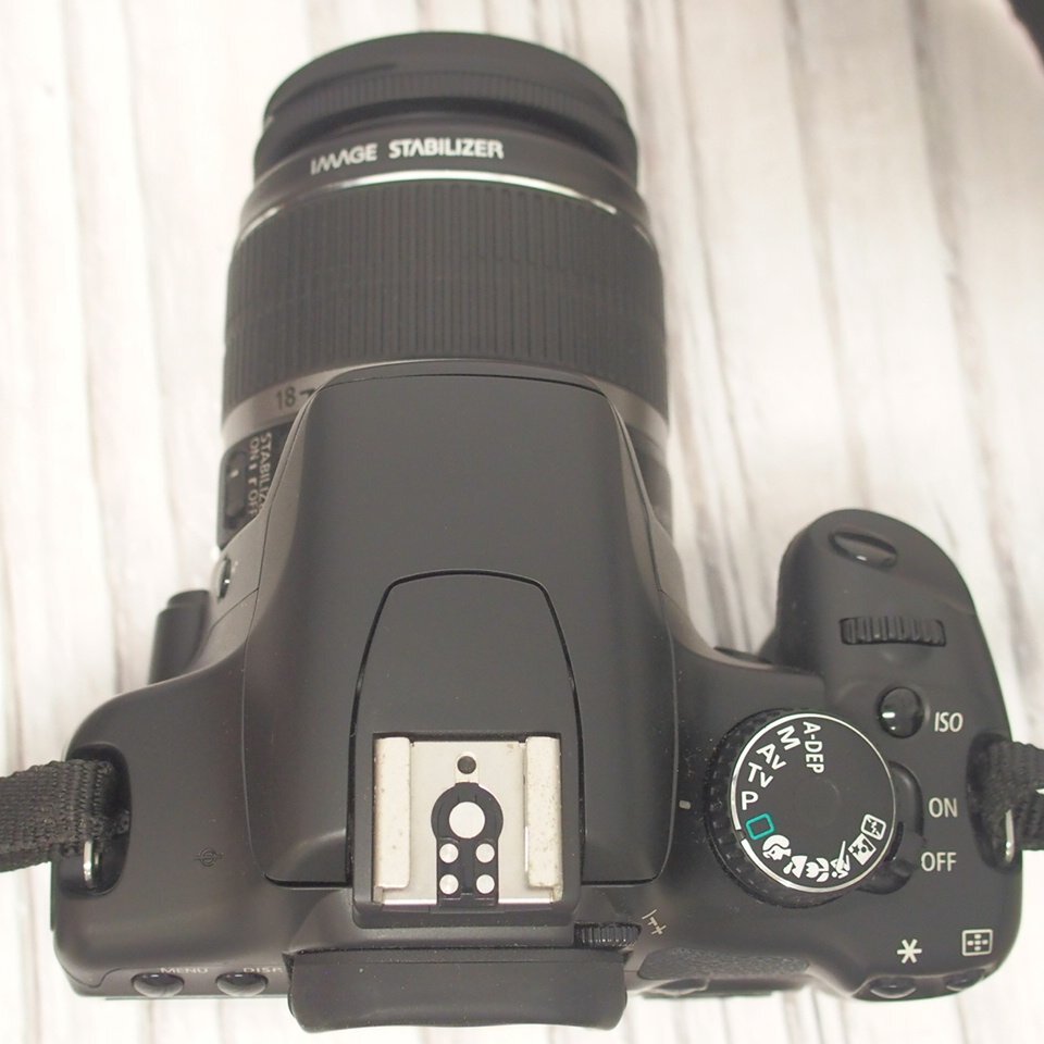f002 B2 キャノン Canon EOS Kiss X2 DS126181 デジタル一眼レフ/CANON ZOOM LENS EF-S 18-55mm 1:3.5-5.6 付属品 通電OK バッグ付き_画像4