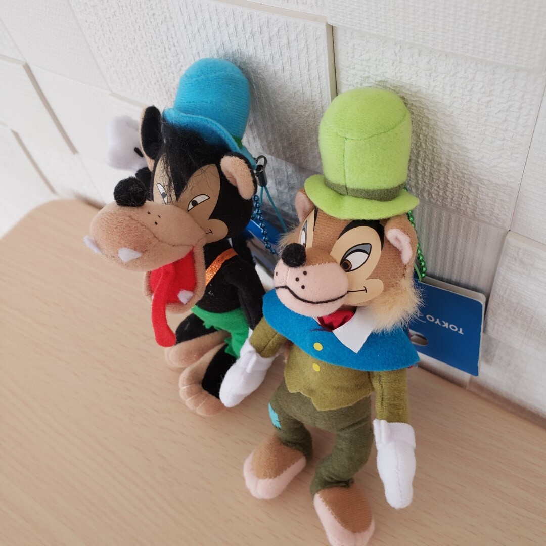 TDR　ピノキオ　キツネ　オオカミ　キーチェーン付き　マスコット　ぬいぐるみ　_画像3