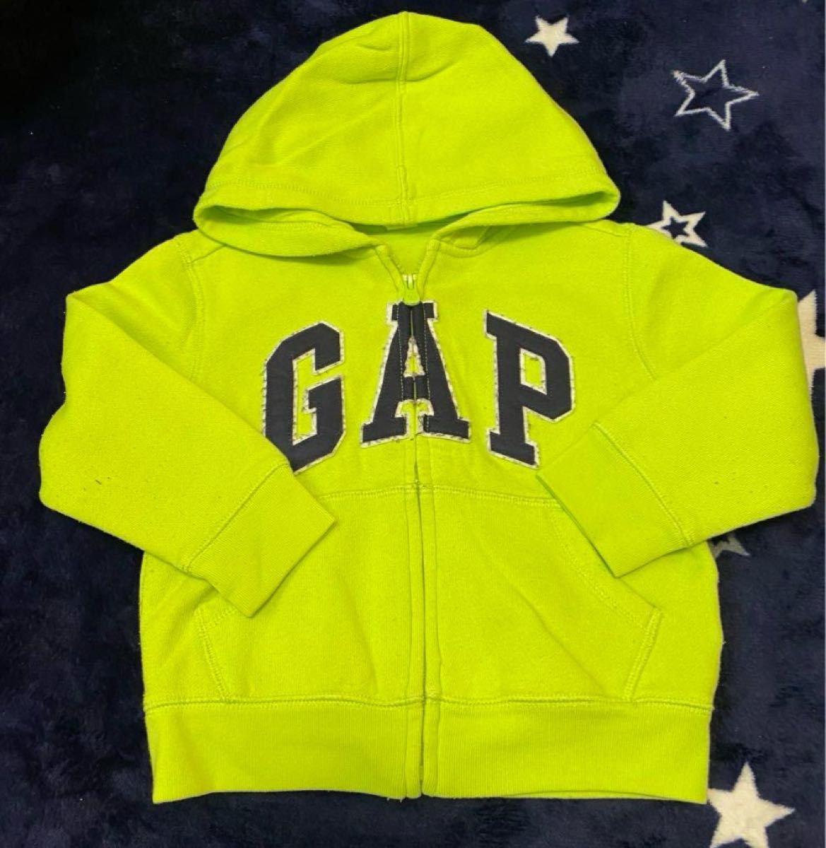 GAP☆ギャップ☆パーカー☆アウター☆裏起毛☆キッズ☆ベビー☆蛍光イエロー☆100cm☆105cm