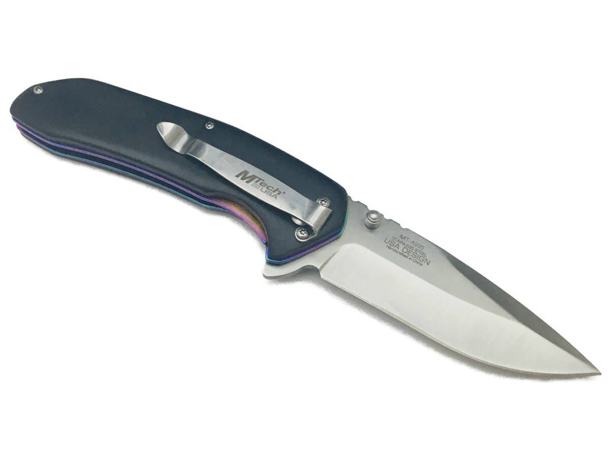 MTech USA　フォールディングナイフ　折りたたみナイフ　ライナーロック　MT-A995BK
