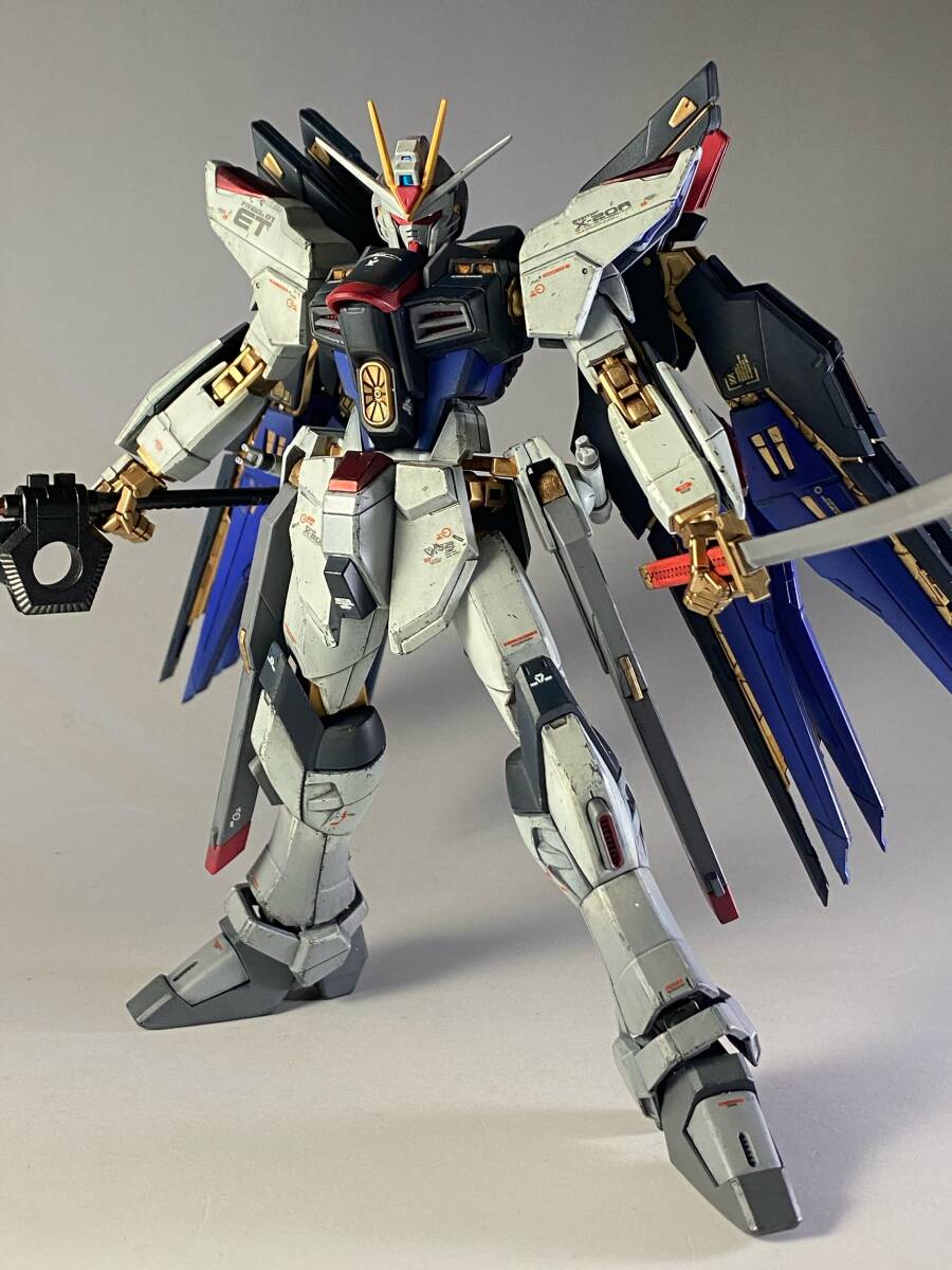 HG ストライクフリーダムガンダム + ロードアストレイΩ LED ジオラマ台座付 塗装済改修完成品 検（PG MG MGEX RG RE EG ガンプラ 完成品）_画像7