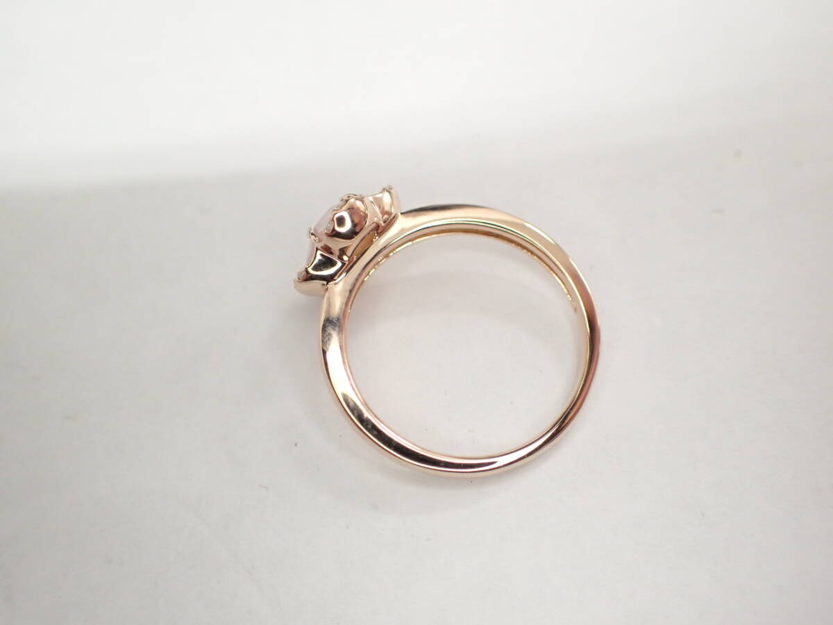 6/美品 ヴァンドーム青山 K18PG シェル ローズクオーツ リング 指輪の画像7