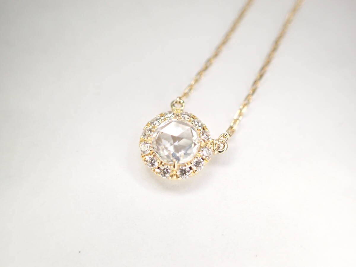 6/ beautiful goods Ahkah K18 Vivienne rose rose cut diamond necklace 