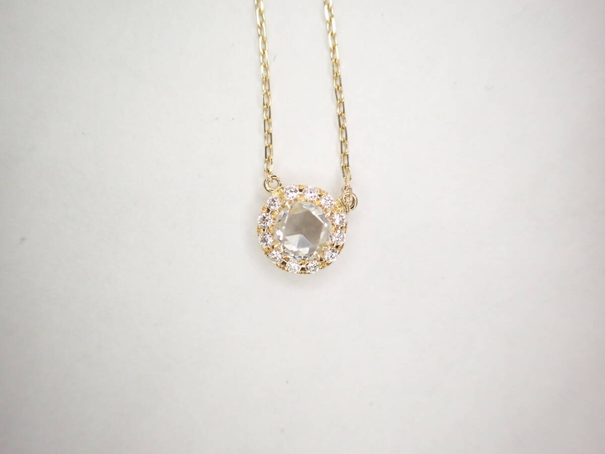 6/ beautiful goods Ahkah K18 Vivienne rose rose cut diamond necklace 