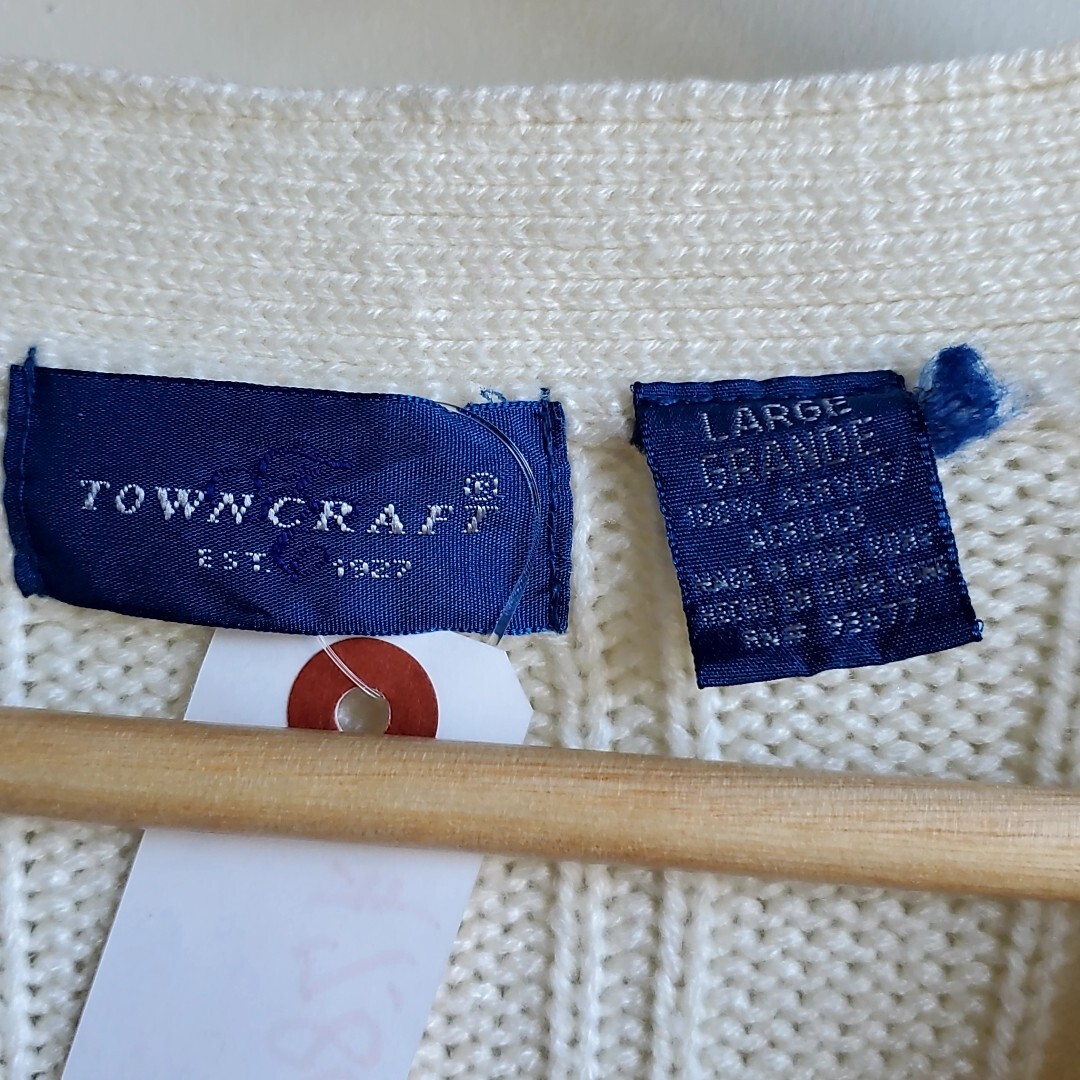E5 【sizeL】90s TOWNCRAFT アクリル ケーブルニット E5 【sizeL】90s TOWNCRAFT アクリル ケーブルニット